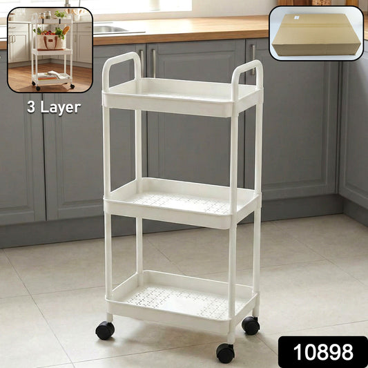 Utility storage cart with wheels and handle for multipurpose use