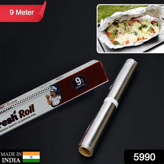Thick aluminum foil roll for baking and grilling food.