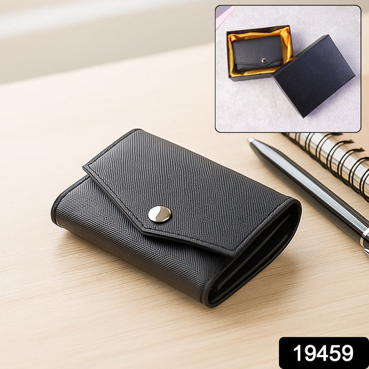 Everyday compact wallet featuring secure snap-lock for easy carrying