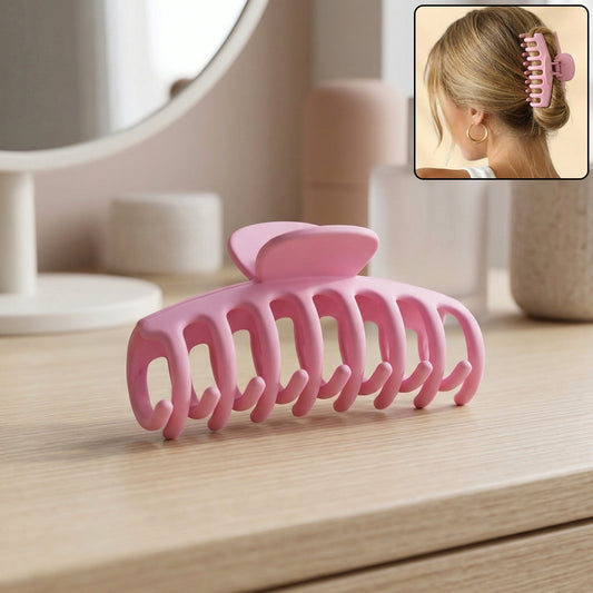 Pink hair claw clip in stylish design