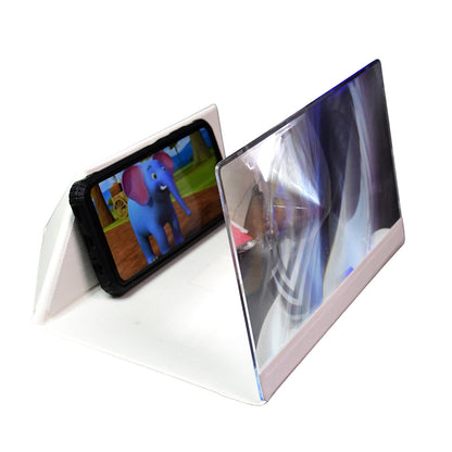 PHOBIA 12-inch Mobile Phone Screen Magnifier displaying a vibrant video.
