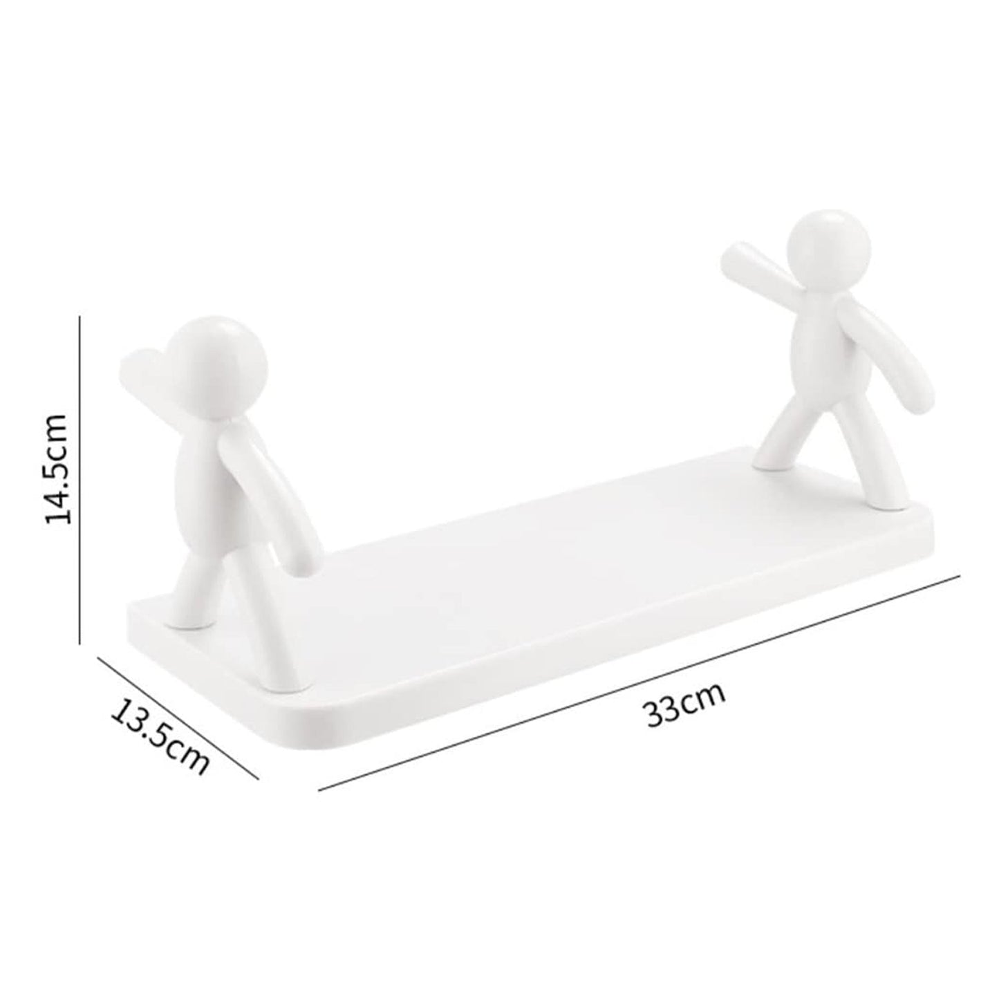 Set of self-adhesive floating shelves for versatile wall mounting in an Indian home.