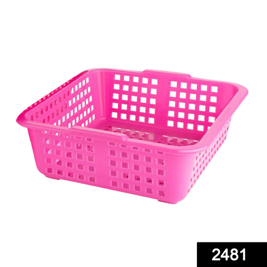 Compact natural cane basket filled with fresh fruits.