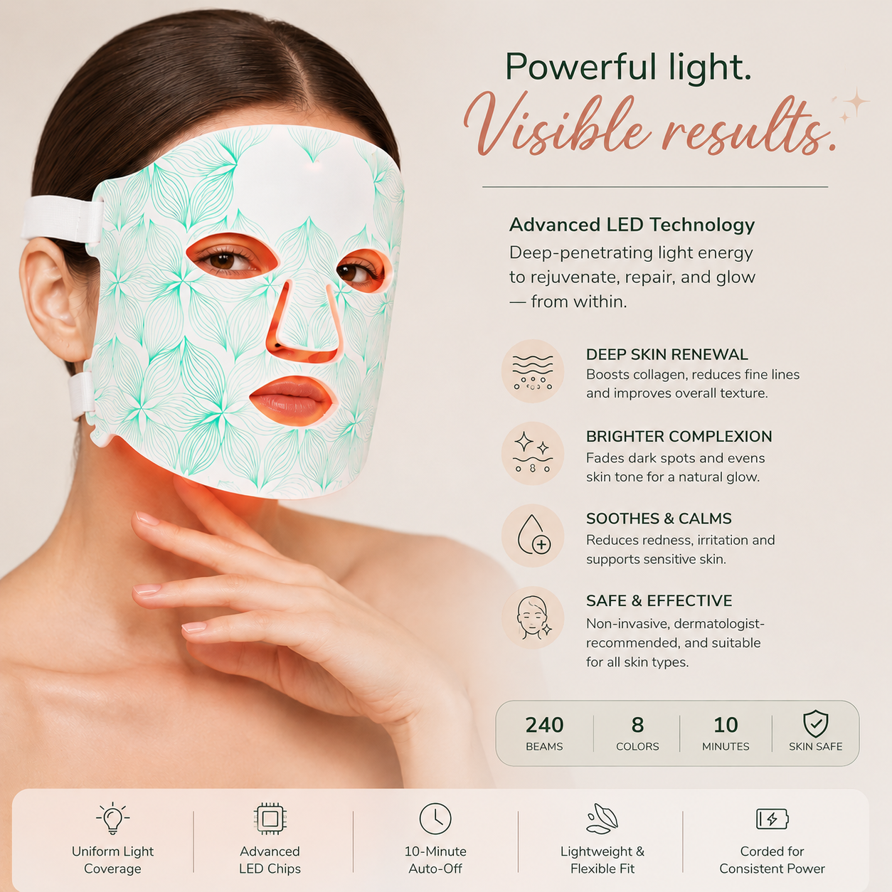 7-Color LED Red Light Mask