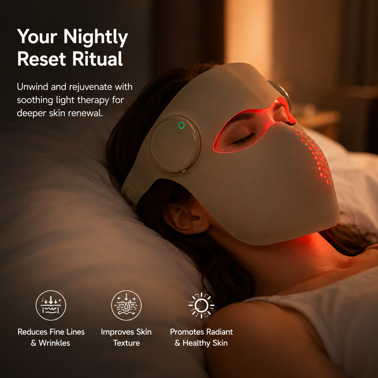 Red Light Therapy Facial Mask