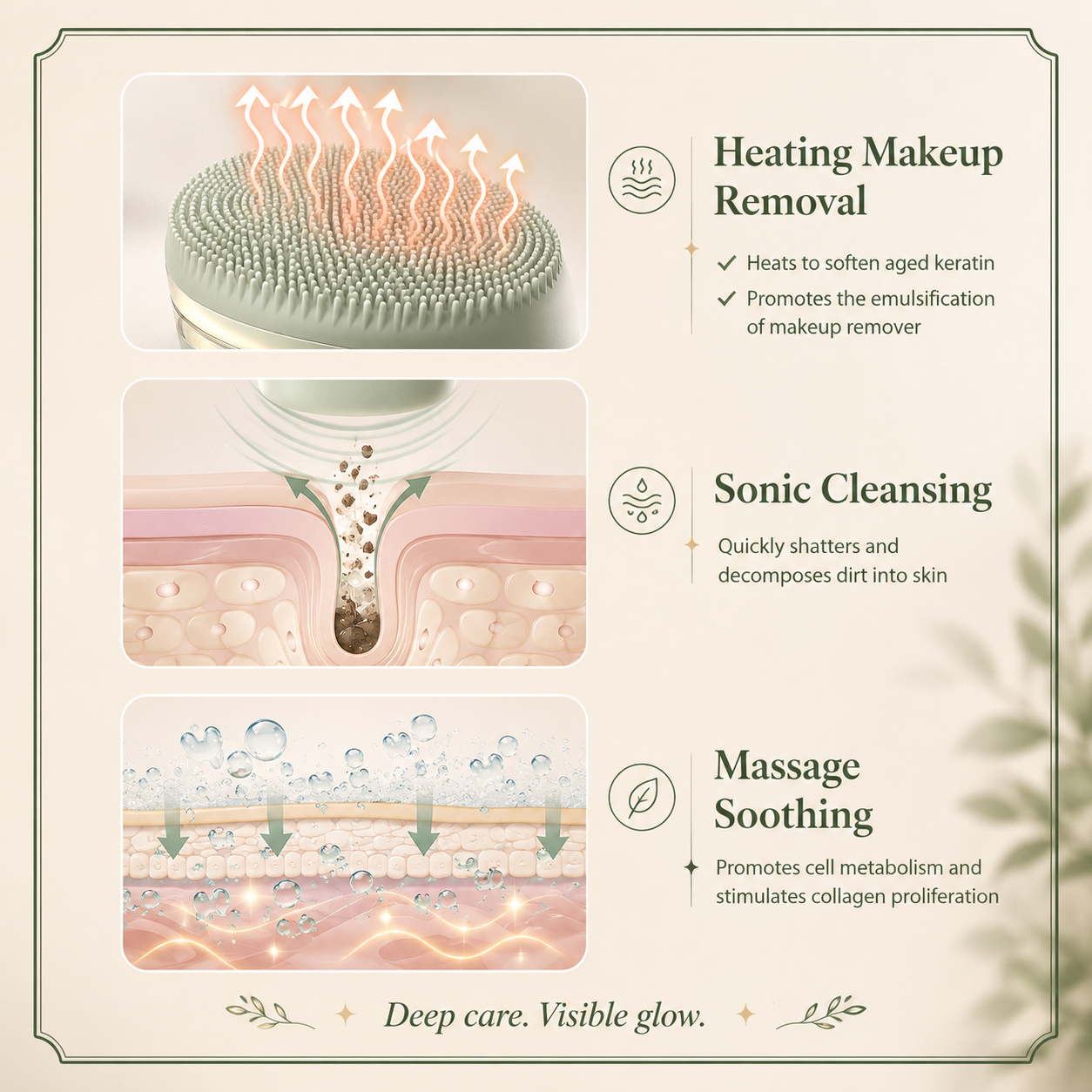 Electric Silicone Facial Cleansing Massager