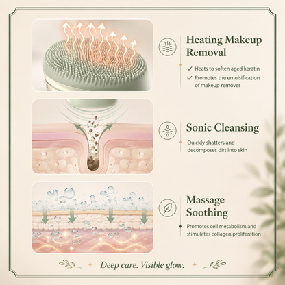 Electric Silicone Facial Cleansing Massager