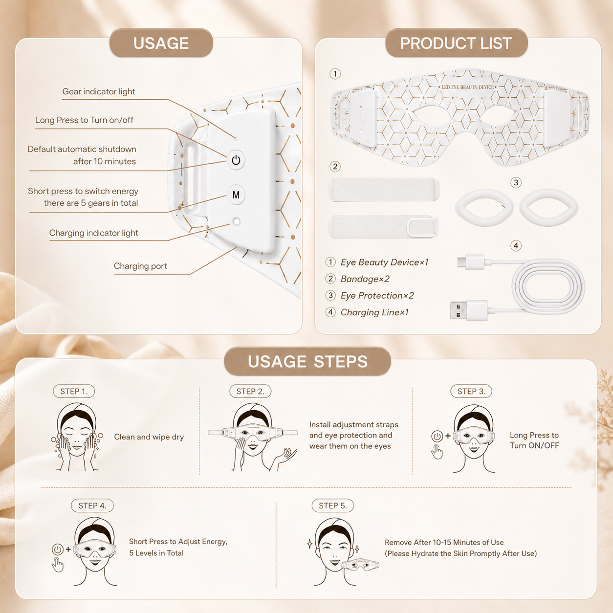 Red Light Collagen Eye Mask