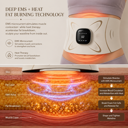 Smart EMS Heating Waist Massager