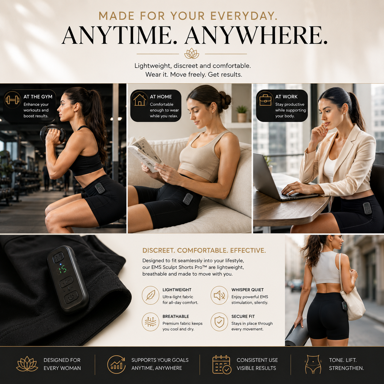 Wireless Yoga Toning Shaping Shorts