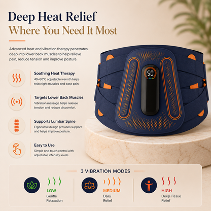 Cordless Lumbar Heat Therapy Massager