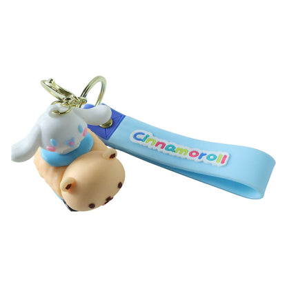 Versatile cartoon dog key holder accessory attached to school bag