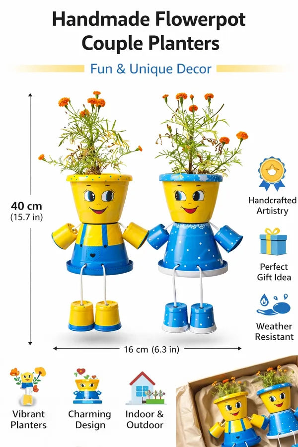 Kristili The "Sweetheart" Handmade Couple Planters – A Gift of Connection  Price in India - Buy Kristili The "Sweetheart" Handmade Couple Planters – A Gift of Connection  online at undefined