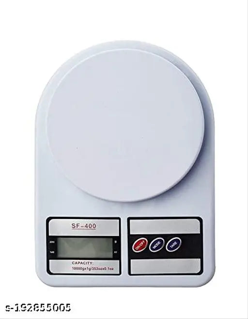 Thermomate Digital Kitchen Weighing Machine Multipurpose Electronic Weight Scale with Backlit LCD Display for Measuring Food, Cake, Vegetable, Fruit (10Kg, White)