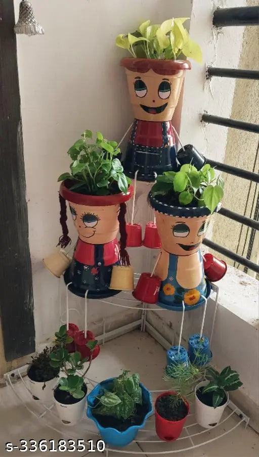 Human doll planters trio