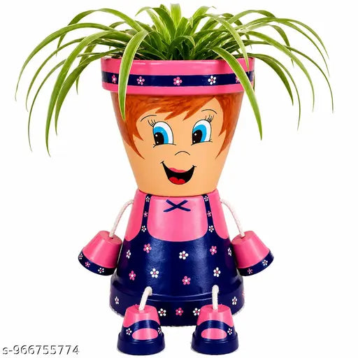 Cute Planter, Girl Pot, Handmade Pot, Home Decor, Balcony Decor, Indoor Plants, Succulent Pot, Cartoon Pot, Decorative Pot, Garden Decor, Gift Item, Table Decor, Plant Holder