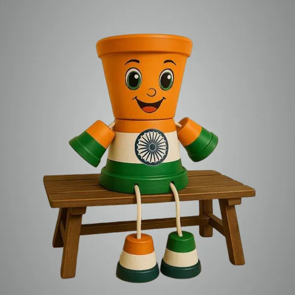 Kristili Multicolor Independence Day Special Tricolor Pot Doll Handmade Patriotic Planter Toy Desk Table Decor Price in India - Buy Kristili Multicolor Independence Day Special Tricolor Pot Doll Handmade Patriotic Planter Toy Desk Table Decor online at un
