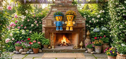 Cute Couple Hanging Leg Planters Set for Indoor Outdoor Decor | Smiley Face Flower Pots | Decorative Tabletop Garden Planters for Living Room, Balcony & Kids room
