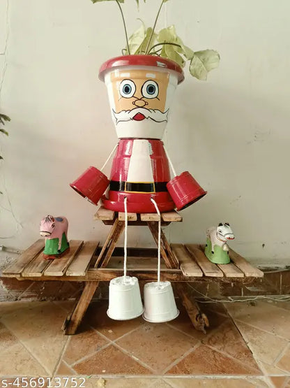 Christmas decoration,santa pot,decorative pots for christmas
