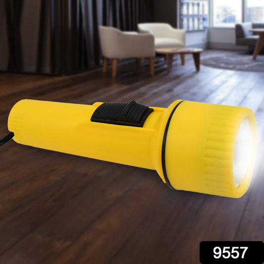 Bright LED flashlight illuminating a dark background.