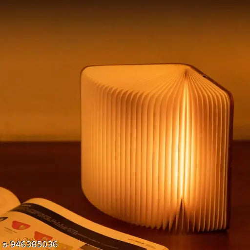 Wooden Book Light,  Folding Book Lamp, LED Book Light Rechargeable Foldable Paper Lamp for Home Decor Birthday Gifts