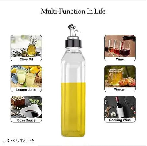 Oil Dispenser, 1000Milliliters, Pack Of 2, Clear - 1 L