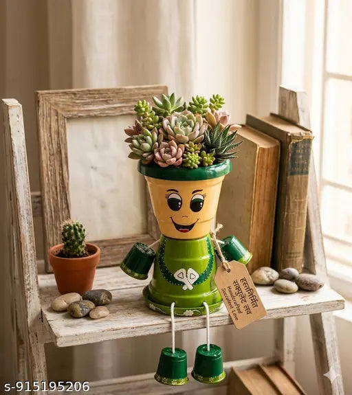 Decorative planters, indoor outdoor planters, unique planters,handmade planters, quirky  garden decor, cartoon planters, home decor, balcony garden decor, terrace garden idea, gifting planters, housewarming gift idea, mother's day gift